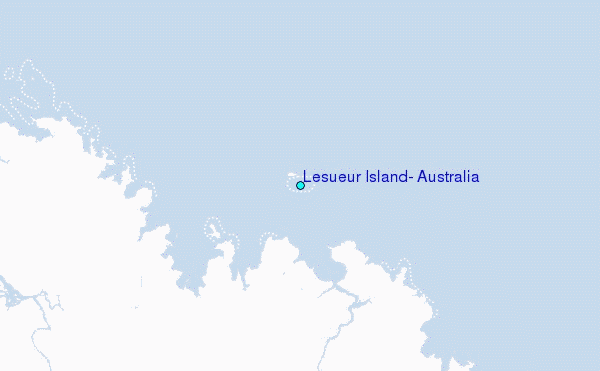 Lesueur Island, Australia Tide Station Location Map