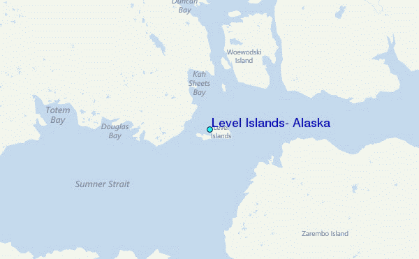 Level Islands, Alaska Tide Station Location Map