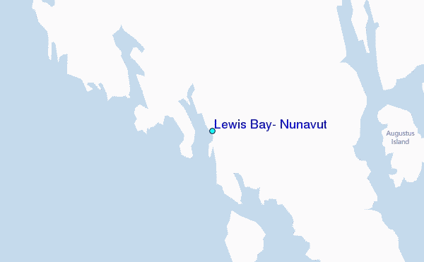 Lewis Bay, Nunavut Tide Station Location Map