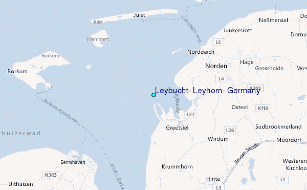 Leybucht, Leyhorn, Germany Tide Station Location Map
