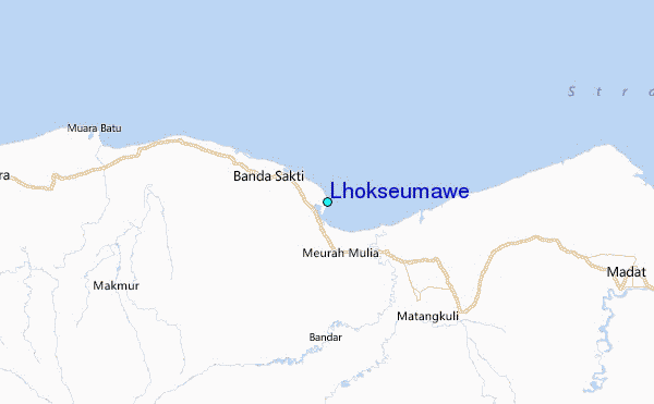 Lhokseumawe Tide Station Location Map