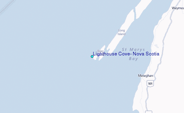 Lighthouse Cove, Nova Scotia Tide Station Location Map