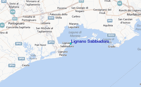 Lignano Sabbiadoro Tide Station Location Map