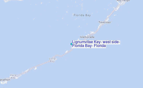 Lignumvitae Key, west side, Florida Bay, Florida Tide Station Location Map