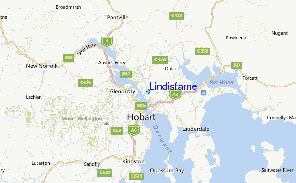 Lindisfarne Tide Station Location Map