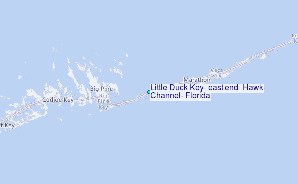 Little Duck Key, east end, Hawk Channel, Florida Tide Station Location Map