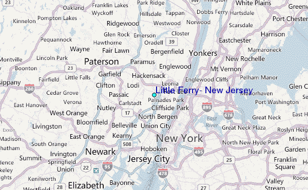 Little Ferry, New Jersey Tide Station Location Map
