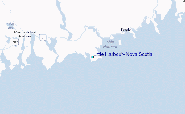 Little Harbour, Nova Scotia Tide Station Location Map
