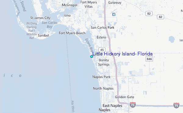 Little Hickory Island, Florida Tide Station Location Map