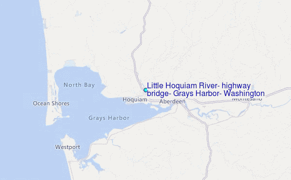 Little Hoquiam River, highway bridge, Grays Harbor, Washington Tide Station Location Map