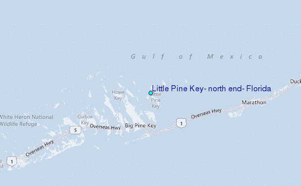 Little Pine Key, north end, Florida Tide Station Location Map