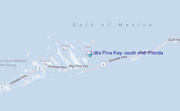 Little Pine Key, south end, Florida Tide Station Location Map