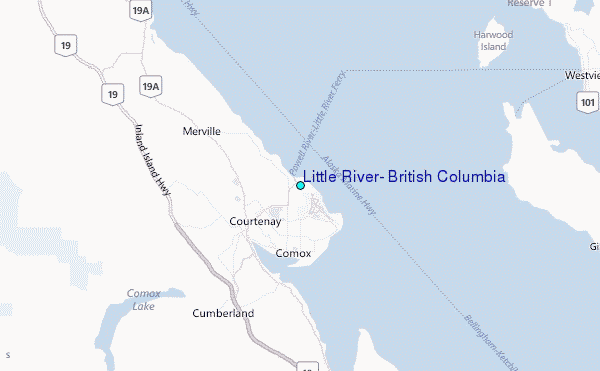 Little River, British Columbia Tide Station Location Map