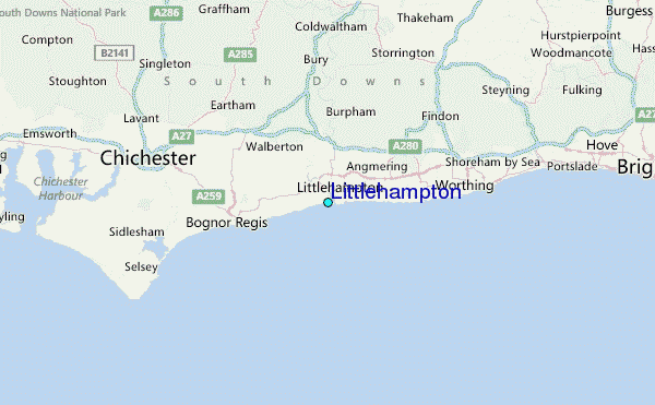 Littlehampton Tide Station Location Map