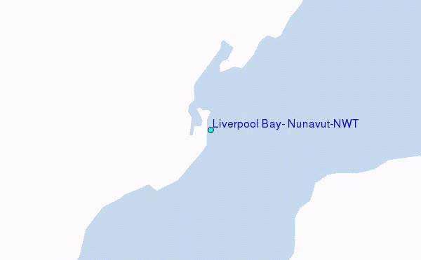 Liverpool Bay, Nunavut/NWT Tide Station Location Map