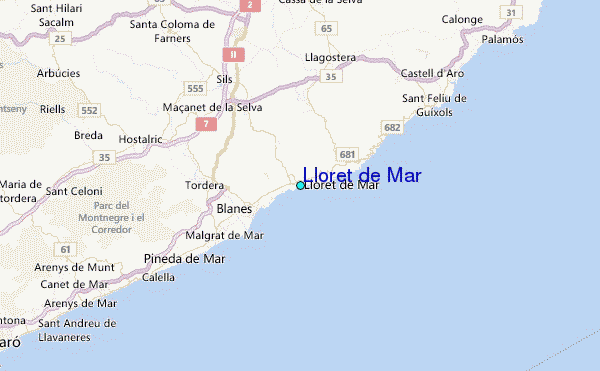 Lloret de Mar Tide Station Location Map