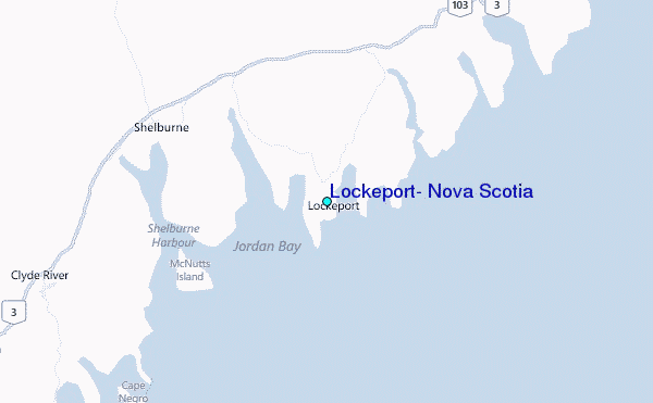 Lockeport, Nova Scotia Tide Station Location Map