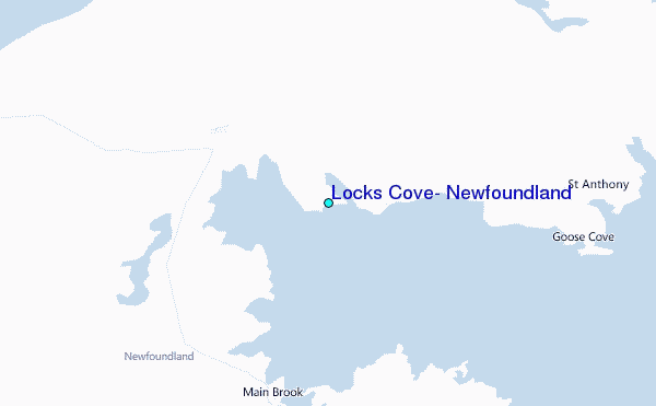 Locks Cove, Newfoundland Tide Station Location Map