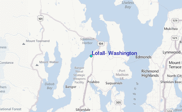 Lofall, Washington Tide Station Location Map