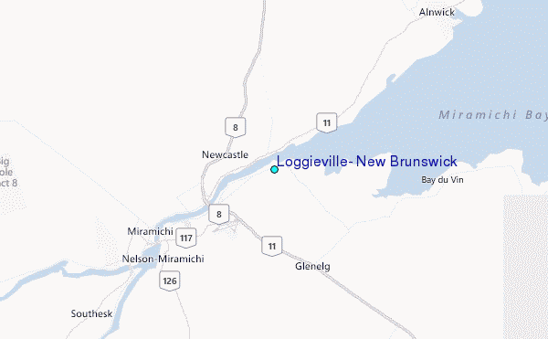 Loggieville, New Brunswick Tide Station Location Map