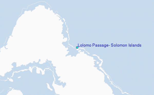 Lolomo Passage, Solomon Islands Tide Station Location Map