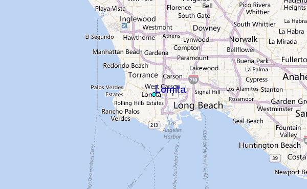 Lomita Tide Station Location Map