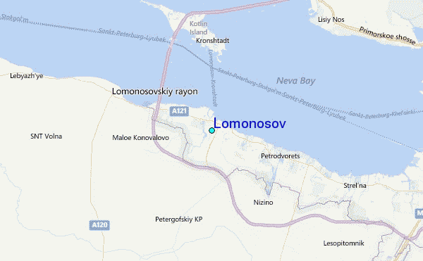 Lomonosov Tide Station Location Map