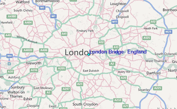 London Bridge, England Tide Station Location Map