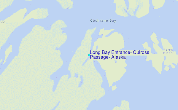 Long Bay Entrance, Culross Passage, Alaska Tide Station Location Map