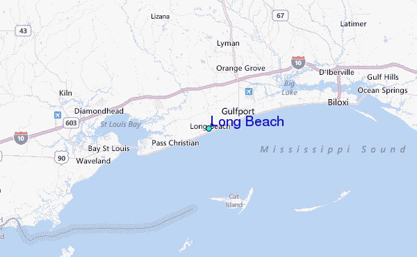 Long Beach Tide Station Location Map