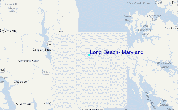 Long Beach, Maryland Tide Station Location Map