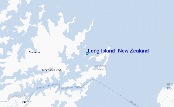 Long Island, New Zealand Tide Station Location Map