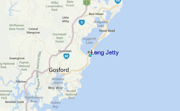 Long Jetty Tide Station Location Map