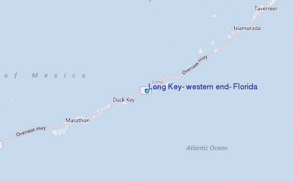 Long Key, western end, Florida Tide Station Location Map