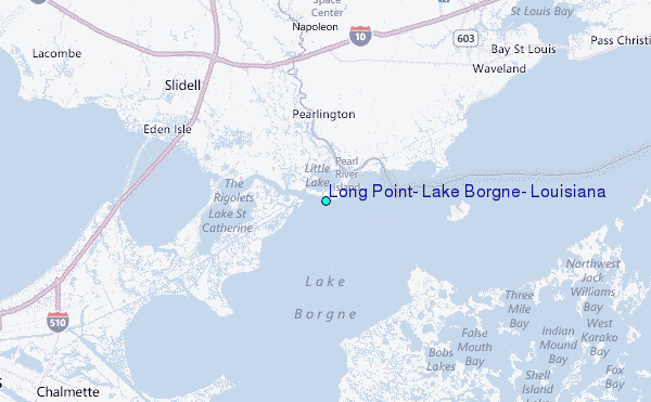 Long Point, Lake Borgne, Louisiana Tide Station Location Map