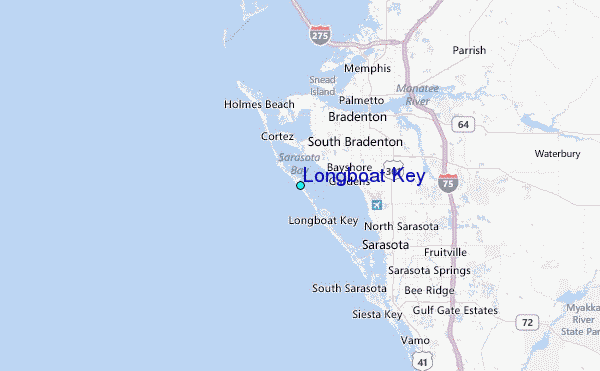 Longboat Key Tide Station Location Map