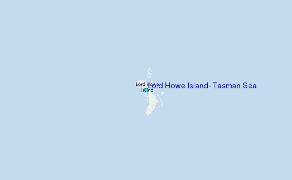 Lord Howe Island, Tasman Sea Tide Station Location Map