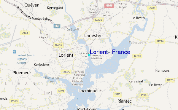 Lorient, France Tide Station Location Guide