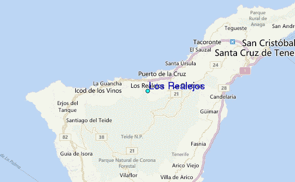 Los Realejos Tide Station Location Map