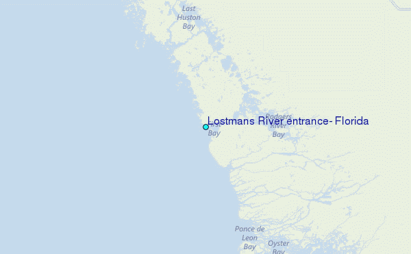 Lostmans River entrance, Florida Tide Station Location Map