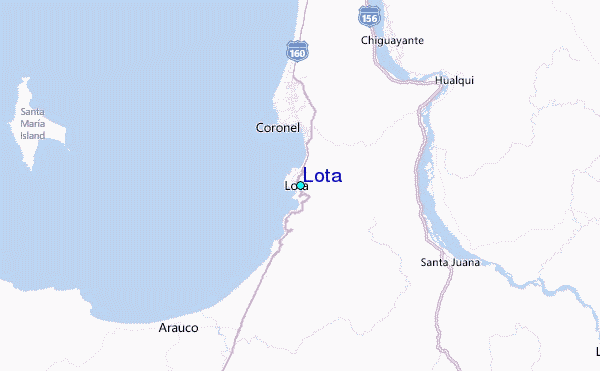 Lota Tide Station Location Map