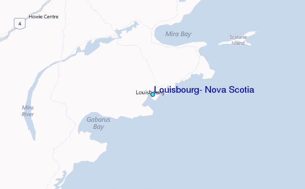 Louisbourg, Nova Scotia Tide Station Location Map