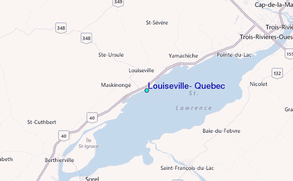 Louiseville, Quebec Tide Station Location Map
