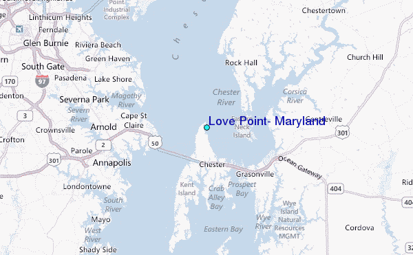 Love Point, Maryland Tide Station Location Map