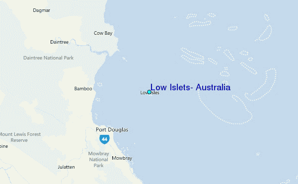 Low Islets, Australia Tide Station Location Map