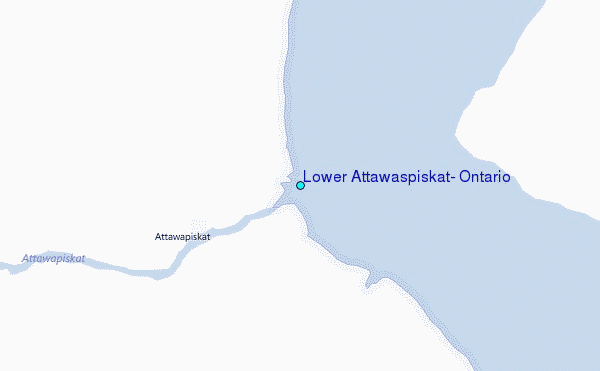 Lower Attawaspiskat, Ontario Tide Station Location Map