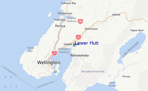 Lower Hutt Tide Station Location Map