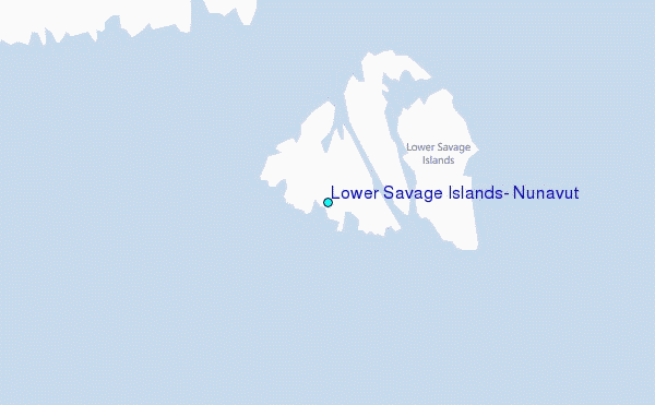 Lower Savage Islands, Nunavut Tide Station Location Map