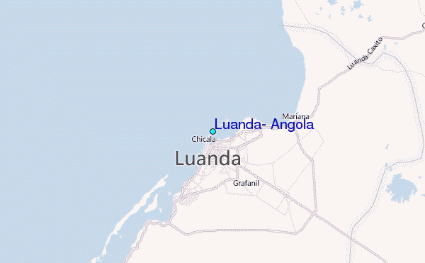 Luanda, Angola Tide Station Location Map