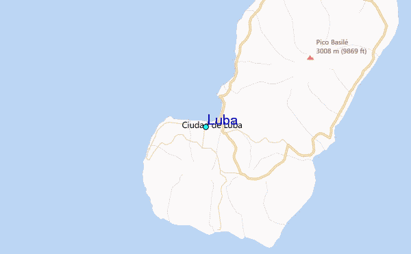 Luba Tide Station Location Map